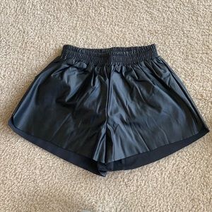 Tobi faux leather shorts
